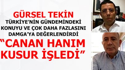 Gürsel Tekin: Canan Hanım kusur işledi!