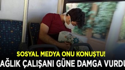 Sosyal medya bu görüntüleri konuşuyor! Sağlık çalışanı böyle görüntülendi