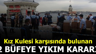 Üsküdar'da Kız Kulesi karşısındaki 2 büfe yıkılacak