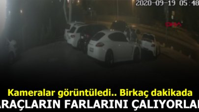 Hırsızlar şoke etti! Lüks araçların farlarını dakikalar içinde çalıyorlar