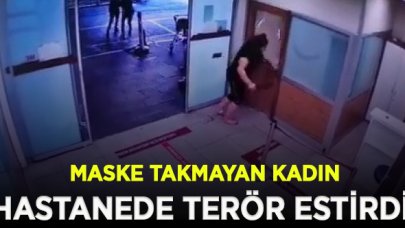 Maske takmayan kadın Pendik Eğitim ve Araştırma Hastanesini birbirine kattı