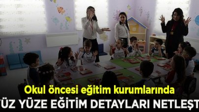 Okul öncesi eğitim kurumlarında yüz yüze eğitimin detayları belli oldu