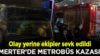 Merter'de metrobüs kazası!