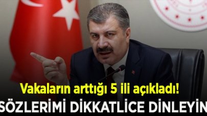 Bakan Koca vakaların arttığı 5 ili açıkladı; "Sözlerimi dikkat kesilerek dinleyin"