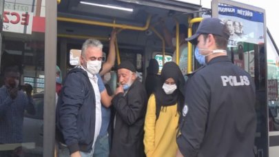 Arnavutköy'de ayakta yolcu taşıyan minibüs sürücüsü, kaymakama yakalandı...