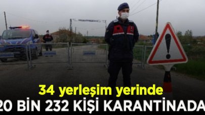 İçişleri Bakanlığı: 20 bin 232 kişi karantinada