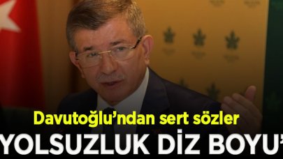 Davutoğlu: Yolsuzluk diz boyu!1 Kasım'da Siyasi Etik Belgesi'ni açıklayacağız