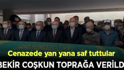 Kılıçdaroğlu ve Muharrem İnce, Coşkun'un cenazesinde yan yana saf tuttu