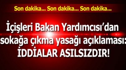 İçişleri Bakan Yardımcısı Çataklı'dan 'Sokağa çıkma yasağı’ açıklaması: İddialar asılsızdır