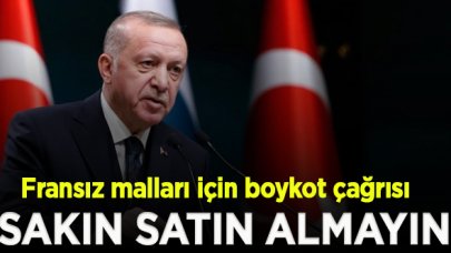 Erdoğan'dan Fransız malları için boykot çağrısı