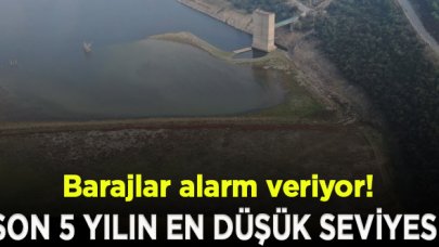 İstanbul barajları kritik seviyede; Alibeyköy Barajı'nda eski elektrik direkleri ortaya çıktı