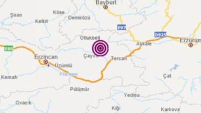 Erzincan'da 4.3 büyüklüğünde deprem