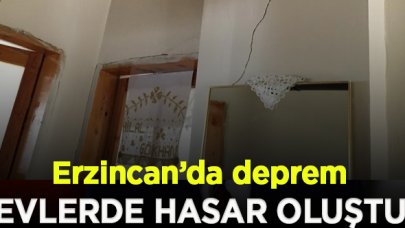 Erzincan'da deprem esnasında çok sayıda evde hasar oluştu