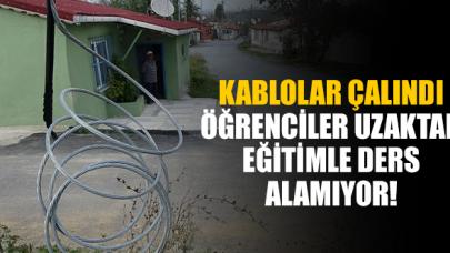 Bu kadar da olmaz! Öğrencilerin uzaktan eğitim aldığı hattın kablolarını çaldılar