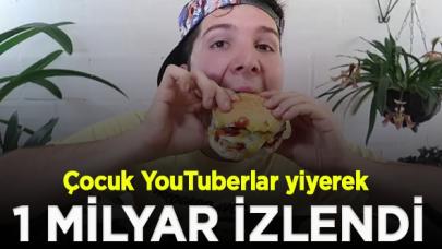 Çocuk YouTuberlar sadece yiyerek 1 milyar izlendi