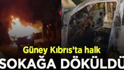 Güney Kıbrıs’ta halk sokağa döküldü