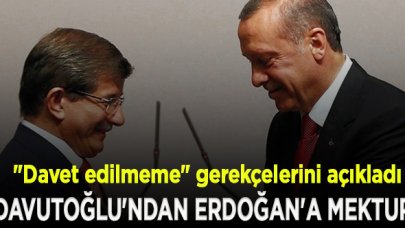 Ahmet Davutoğlu'ndan Erdoğan'a mektup