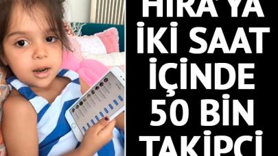 Hira Kurt'a 2 saatte takipçi yağmuru