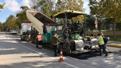 Tekirdağ'da 442 ton asfalt  döküldü