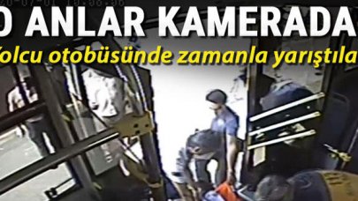 Polis en uzun hatta kalp krizi geçiren yolcuyu kurtarmaya çalıştı!