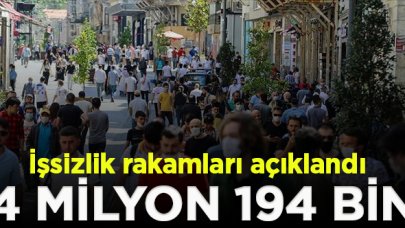 İşsizlik rakamları açıklandı; 4 milyon 194 bin