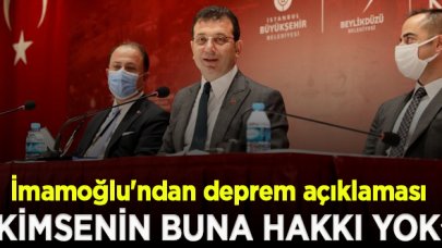 İmamoğlu: Kimsenin kafasını kuma sokma hakkı yok