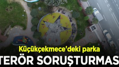 Küçükçekmece'deki parkta 'sembol' tartışması: Terör soruşturması yapılıyor