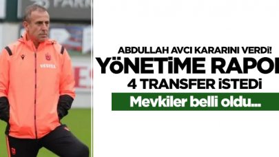 Trabzonspor'da Abdullah Avcı kararını verdi! 4 transfer istiyor