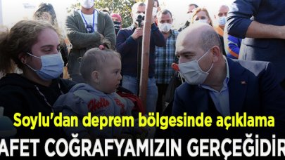 Bakan Soylu'dan İzmir'deki deprem bölgesinde açıklama