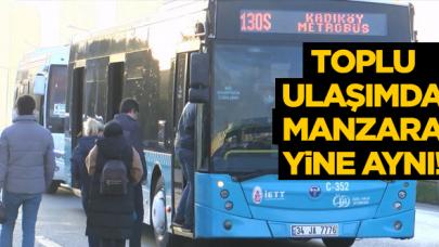 Toplu taşıma araçlarındaki yoğunluk bitmiyor!