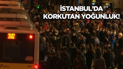 İstanbul'da toplu taşıma aracı kuyruğu korkuttu!