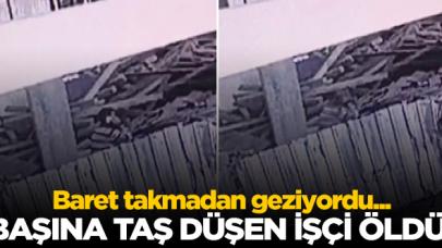 Beylikdüzü'ndeki inşatta baret takmadan gezerken başıan taş düşen işçi öldü