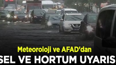 Meteoroloji ve AFAD'dan sel ve hortum uyarısı