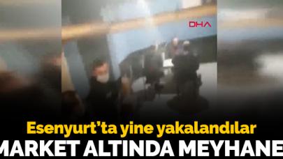 Esenyurt'ta market altındaki meyhaneye baskın!