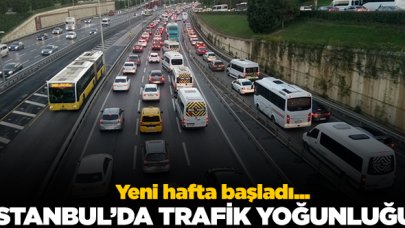 Yeni haftanın ilk gününde trafik yoğunluğu