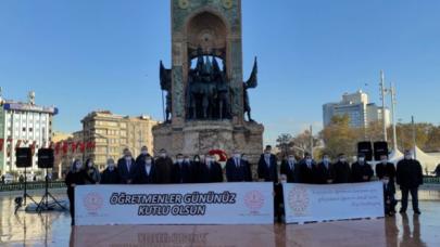 Taksim'de 24 Kasım Öğretmenler Günü töreni