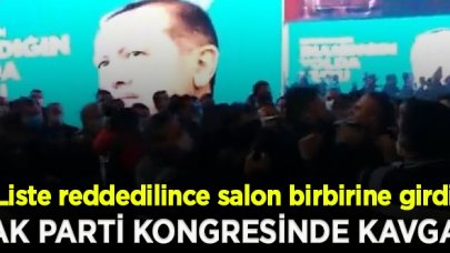 AK Parti kongresinde kavga çıktı