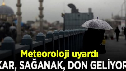 Meteoroloji'den kar, sağanak ve don uyarısı