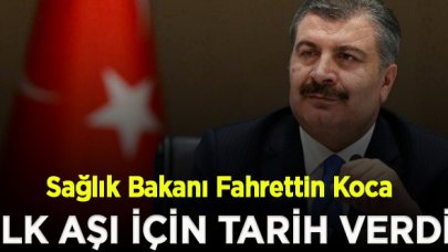 Fahrettin Koca, ilk aşının yapılacağı tarihi açıkladı