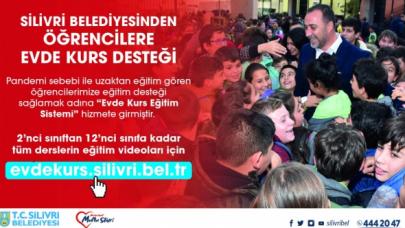 Silivri Belediyesi'nden öğrencilere evde kurs desteği