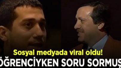 Görüntüler sosyal medyada viral oldu; CHP'li vekil öğrenciyken Erdoğan'a soru sormuş