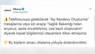 Emniyetten 'aşı' bahanesiyle dolandırıcılık uyarısı