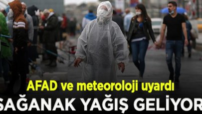 AFAD ve meteorolojiden peş peşe uyarılar geldi; Sağanak yağış geliyor!