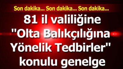 İçişleri Bakanlığı, 81 il valiliğine "Olta Balıkçılığına Yönelik Tedbirler" konulu genelge gönderdi