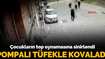 Çocukların top oynamasına sinirlenip pompalı tüfekle ateş etti