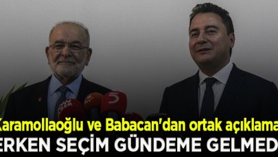 Karamollaoğlu ve Babacan'dan ortak açıklama: Erken seçim gündeme gelmedi