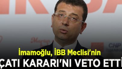 İBB Meclisi'nin 'çatı kararı'nı veto etti