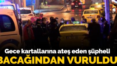 Gece kartallarına ateş eden şüpheli bacağından vurularak etkisiz hale getirildi