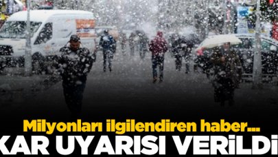 Meteoroloji'den 3 il için kar uyarısı