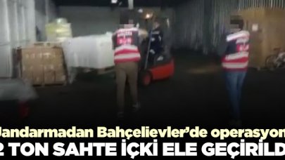 Bahçelievler'de 2 ton sahte içki ele geçirildi